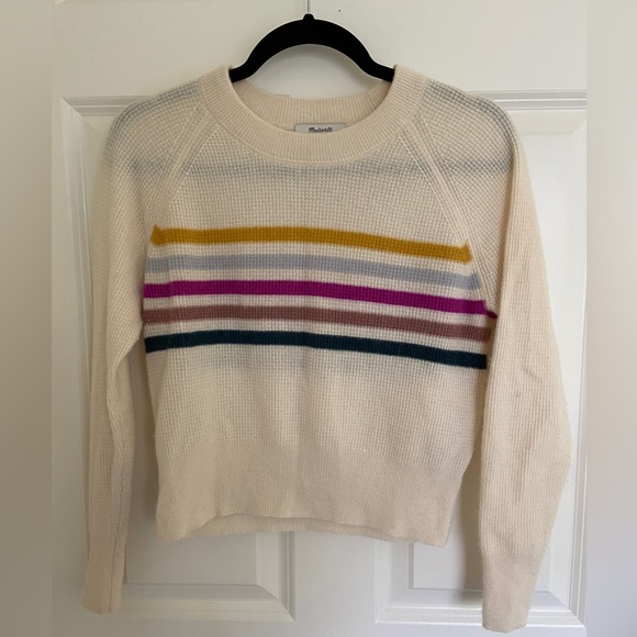100% Cashmere Madewell Sweater Striped - Picture 2 of 4